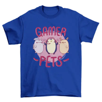 Cute gamer pets t-shirt design AO