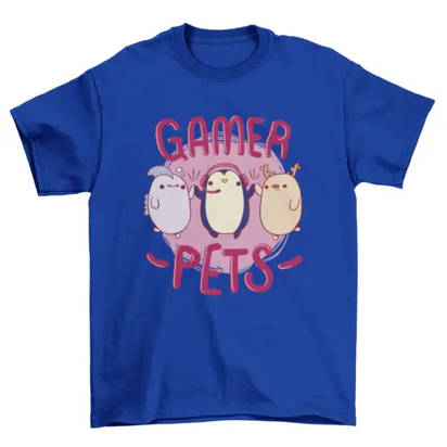 Cute gamer pets t-shirt design AO