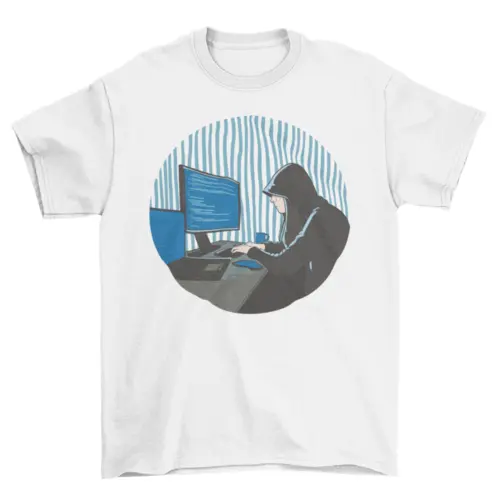Hacker woman t-shirt AO