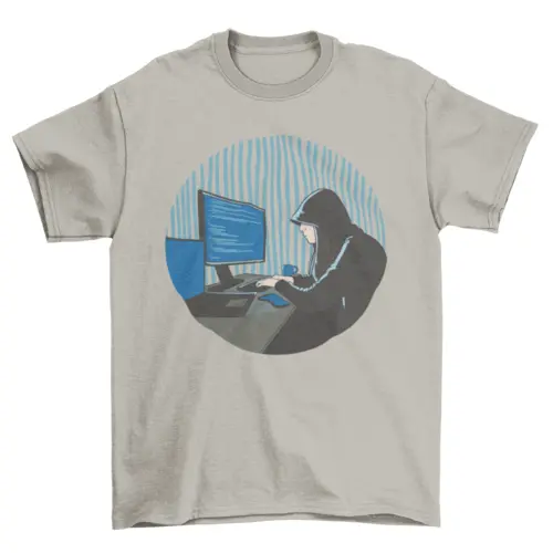 Hacker woman t-shirt AO