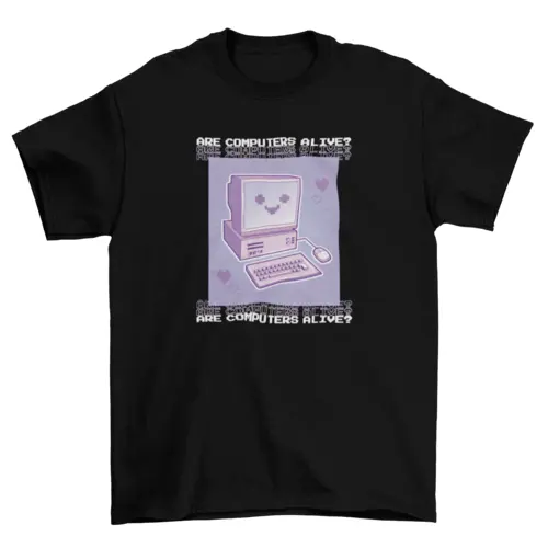 90's cute computer t-shirt design AO