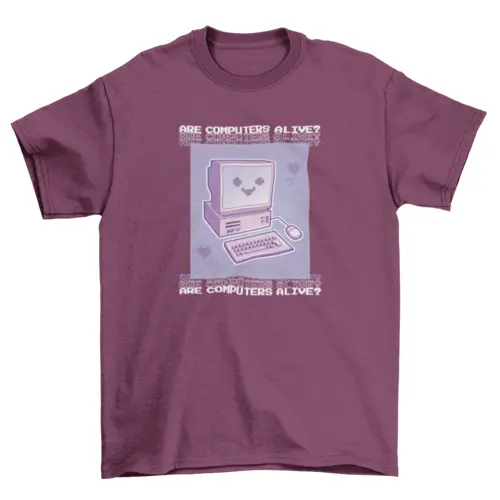 90's cute computer t-shirt design AO
