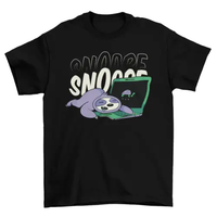 Sloth sleeping on laptop t-shirt AO