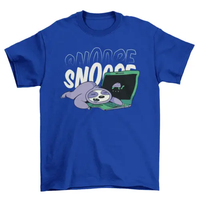 Sloth sleeping on laptop t-shirt AO