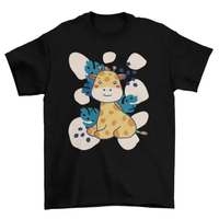 Baby giraffe and leaves t-shirt AO