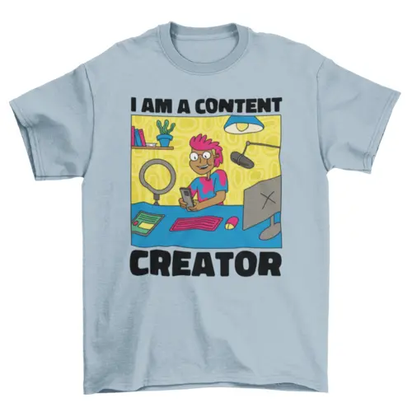 Cartoon man with technology t-shirt AO