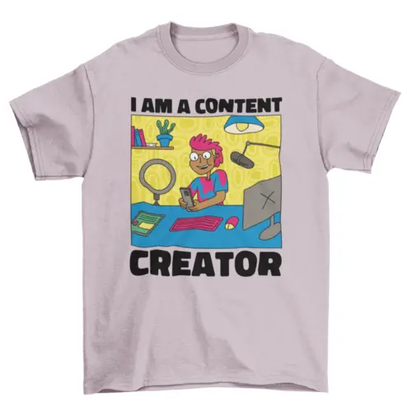 Cartoon man with technology t-shirt AO