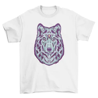Wolf wild animal head t-shirt AO