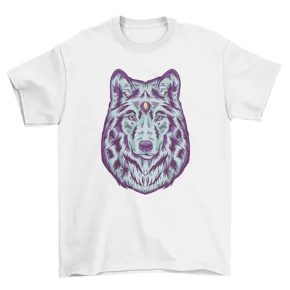 Wolf wild animal head t-shirt AO