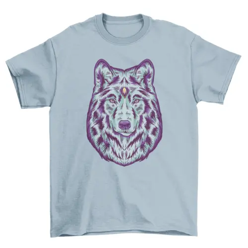 Wolf wild animal head t-shirt AO