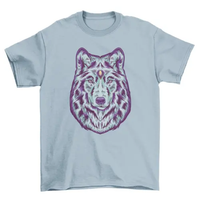 Wolf wild animal head t-shirt AO