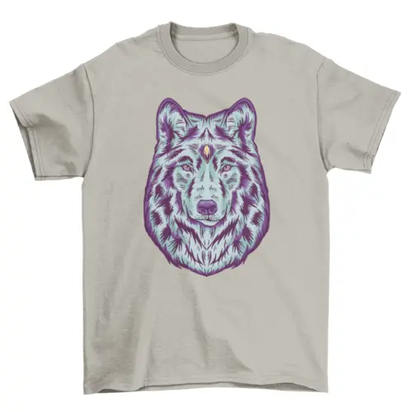 Wolf wild animal head t-shirt AO