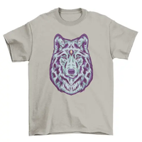 Wolf wild animal head t-shirt AO