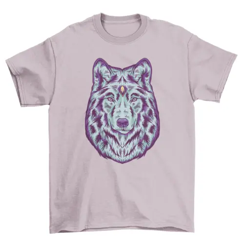 Wolf wild animal head t-shirt AO