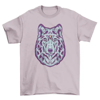 Wolf wild animal head t-shirt AO