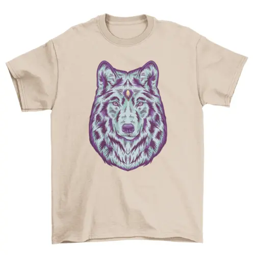 Wolf wild animal head t-shirt AO