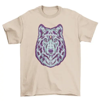 Wolf wild animal head t-shirt AO