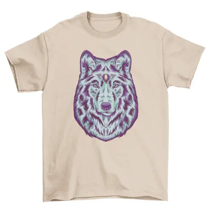 Wolf wild animal head t-shirt AO