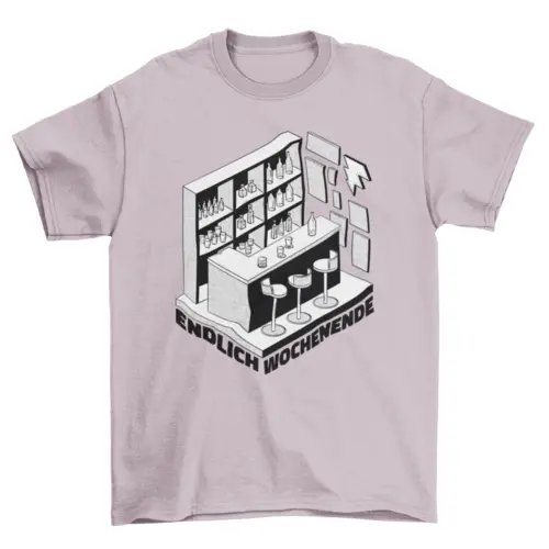 Pub bar with alcoholic drinks t-shirt AO
