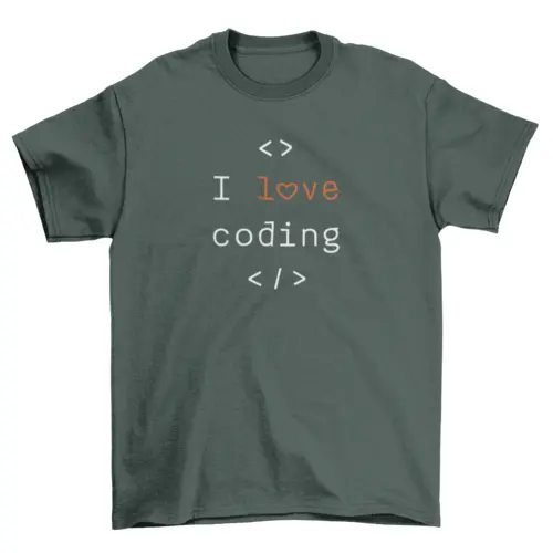 I love coding Computer Programmer Tee Coding Coder Unisex tshirt AO