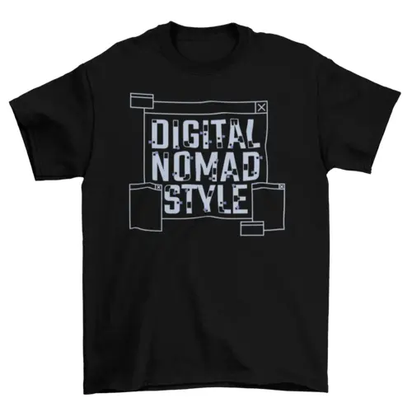 Digital nomad style quote t-shirt AO