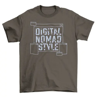 Digital nomad style quote t-shirt AO