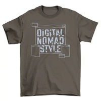 Digital nomad style quote t-shirt AO