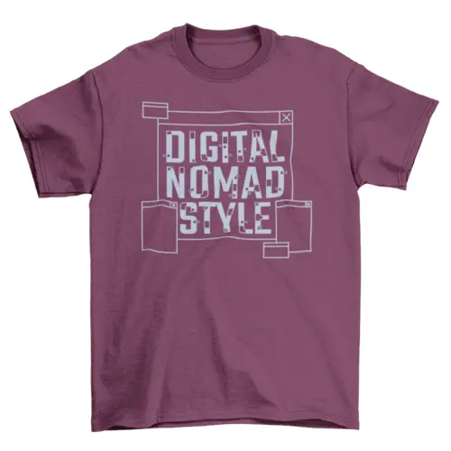 Digital nomad style quote t-shirt AO