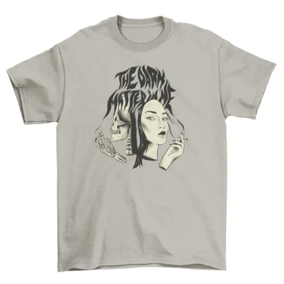 Woman and skeleton creepy t-shirt AO