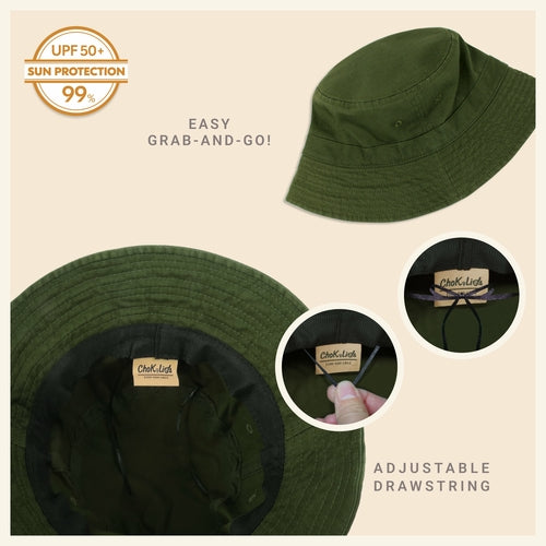 Classic Washed Cotton Bucket Hat AO