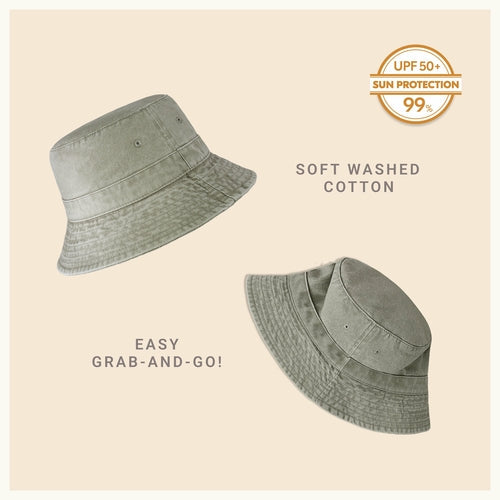Classic Washed Cotton Bucket Hat AO