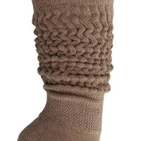 Beige Slouchy Scrunch Socks for Women Heavy Slouch Knee High Socks AO