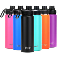DRINCO® 22oz Stainless Steel Sport Water Bottle - Black AO