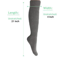 Gray Slouch Socks for Women Knee High Socks Shoe Size 5 to 10. AO