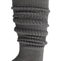 Gray Slouch Socks for Women Knee High Socks Shoe Size 5 to 10. AO