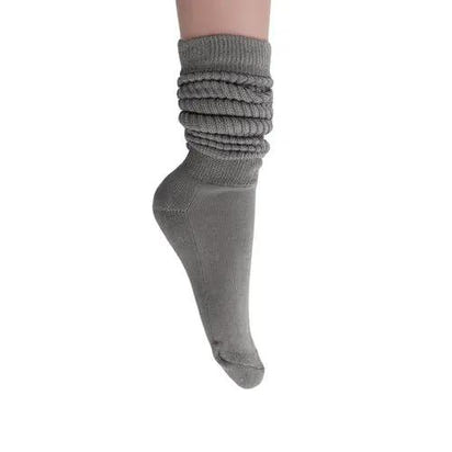 Gray Slouch Socks for Women Knee High Socks Shoe Size 5 to 10. AO