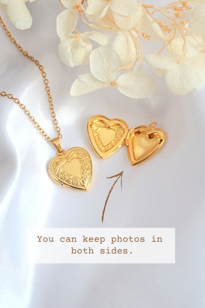 18 Karats Heart Locket Necklace AO