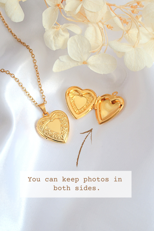 18 Karats Heart Locket Necklace AO