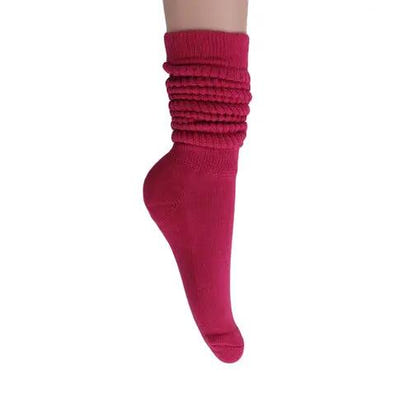 Fuchsia Slouch Socks for Women Boot Socks 2 Pairs Shoe Size 5 to 10 AO