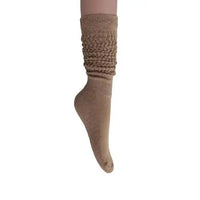 Beige Slouchy Scrunch Socks for Women Heavy Slouch Knee High Socks AO