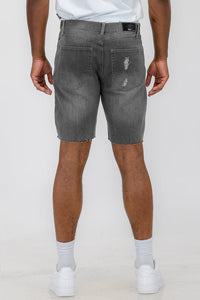 Mens Distressed Denim Shorts AO