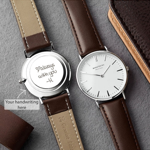 Handwriting Gifts for Groom, Engraved Watch for Men AO