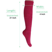 Fuchsia Slouch Socks for Women Boot Socks 2 Pairs Shoe Size 5 to 10 AO