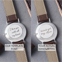 Handwriting Gifts for Groom, Engraved Watch for Men AO