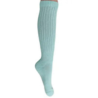 Mint Green Slouch Socks for Women Premium Cotton Knee High Boot Socks AO