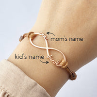 Mom Bracelet With Kids Names, Infinity Bracelet With Names,Mom Jewelry AO