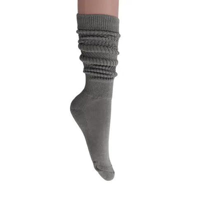 Gray Slouch Socks for Women Knee High Socks Shoe Size 5 to 10. AO