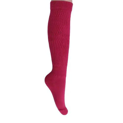Fuchsia Slouch Socks for Women Boot Socks 2 Pairs Shoe Size 5 to 10 AO