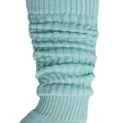 Mint Green Slouch Socks for Women Premium Cotton Knee High Boot Socks AO