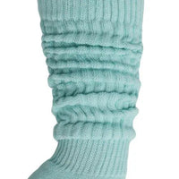 Mint Green Slouch Socks for Women Premium Cotton Knee High Boot Socks AO